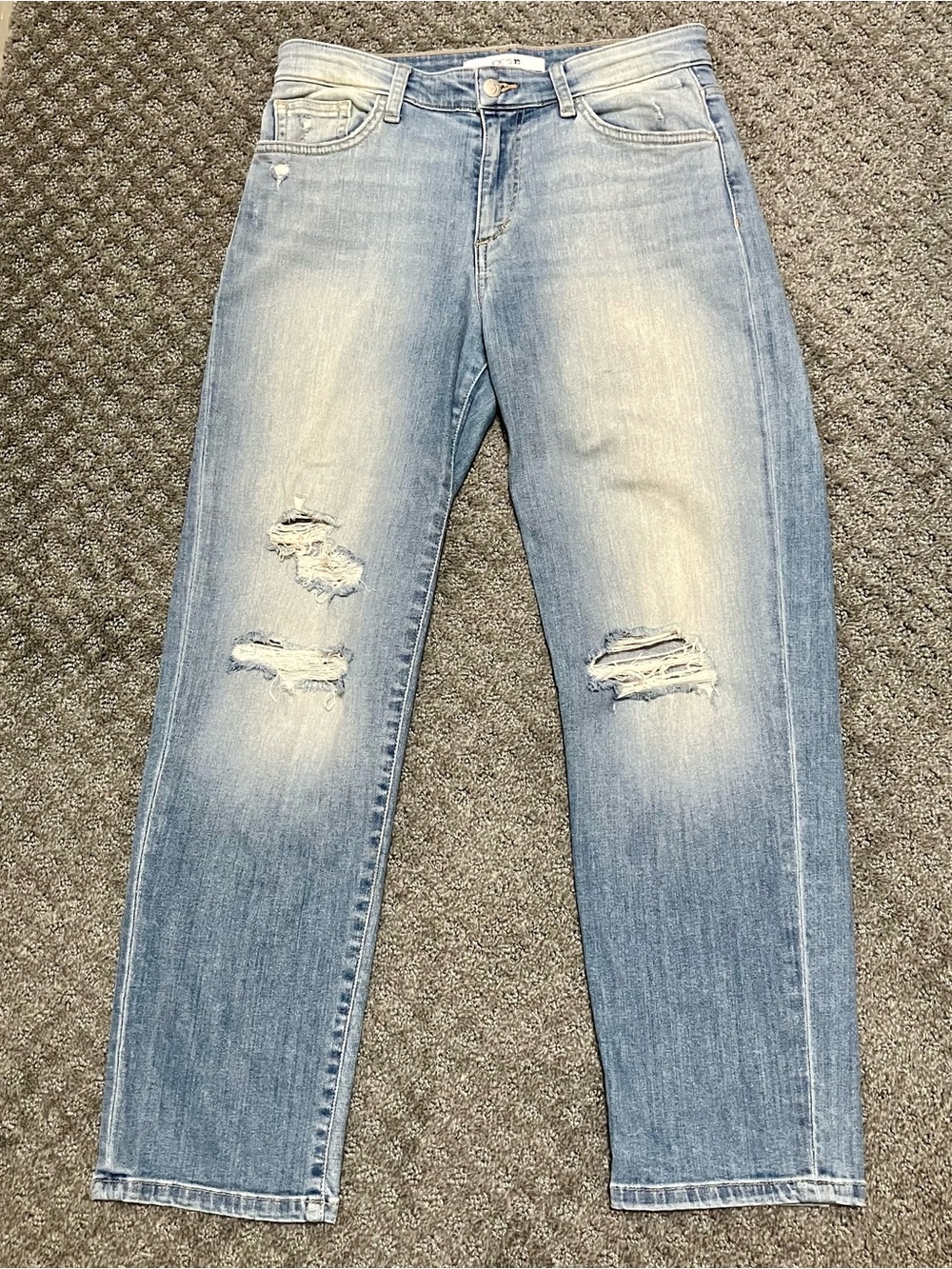 Joe's Jeans Light Blue Relaxed Distressed Womens Jeans
